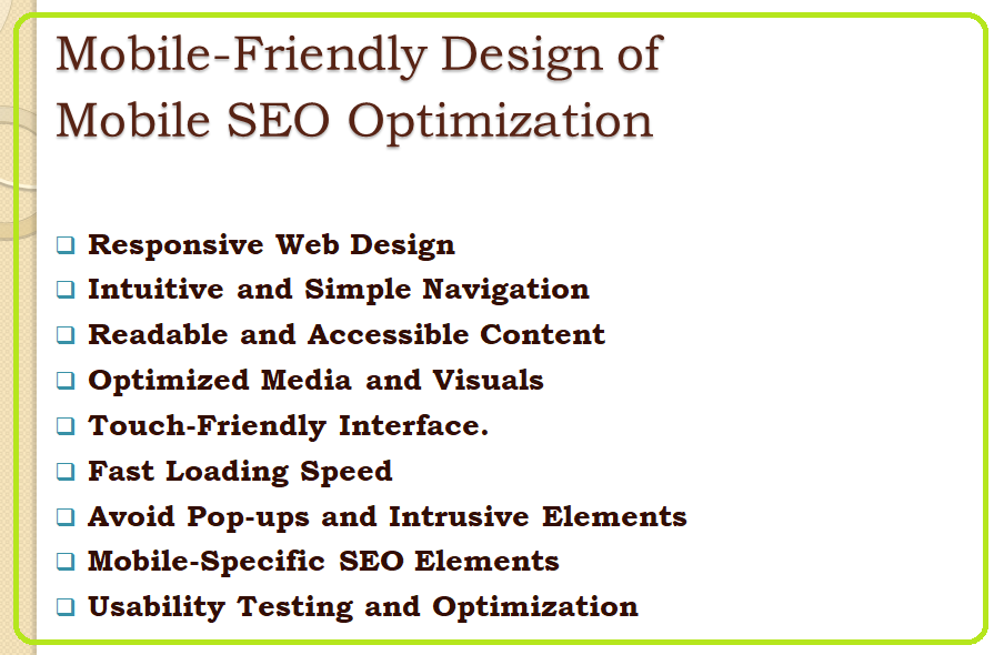 Key strategies to achieve mobile-friendly design for Mobile SEO Optimization